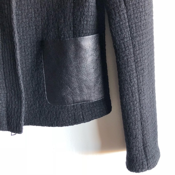 Vince basketweave jacket with leather trim - Picture 6 of 8